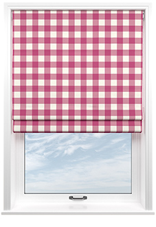 Gingham, Cosmos - Roman Blind